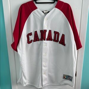 Justin Morneau Majestic Canada Baseball Jersey from 2009 World Baseball Classic
